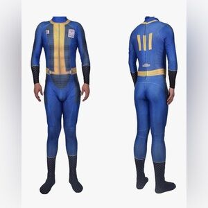 Fallout Vault #111 Jumpsuit Costume,Men Size 2 XL, 3D-printed spandex bodysuit